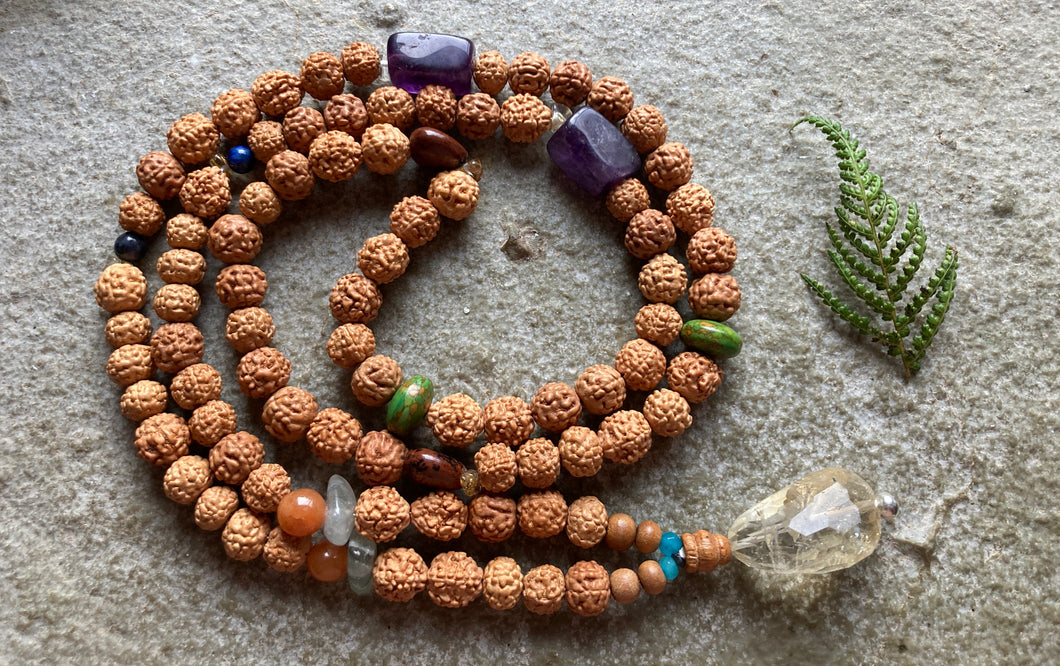 Citrine (Rudraksha) Mala (108 bead)