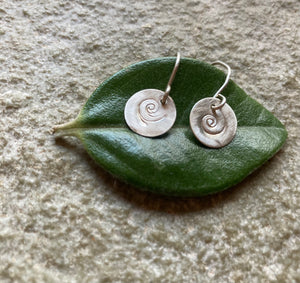 Full Moon: Spiral-of-Life Imprint Earrings