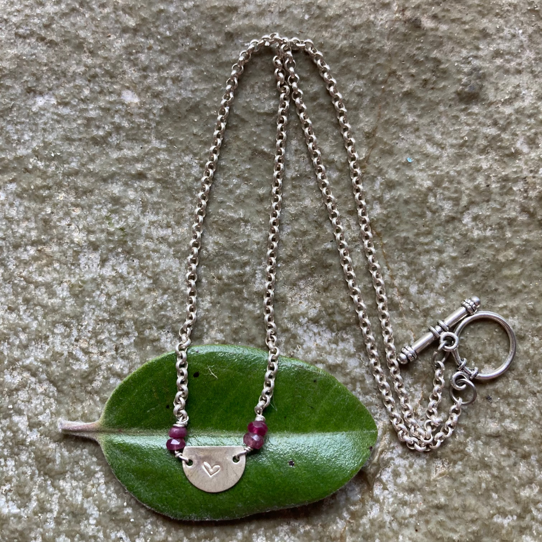 Half-Moon Heart Imprint: Ruby choker