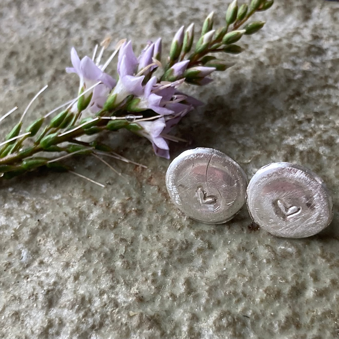 Heart Imprint Studs