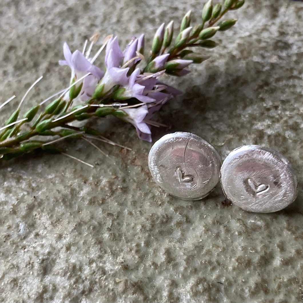 Heart Imprint Studs