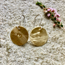 Load image into Gallery viewer, Sun Heart: Disc Earrings

