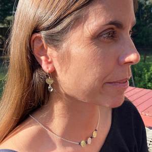 Sapphire Sun and Moon: New Growth Imprint Necklace