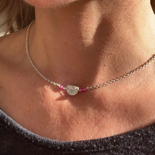 Load image into Gallery viewer, Half-Moon Imprint: Ruby Necklace
