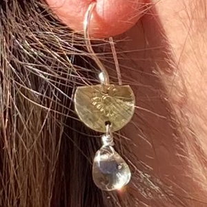 Half Sun: Citrine and Flower Imprint