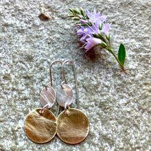 Load image into Gallery viewer, Sun and Moon Disc Earrings
