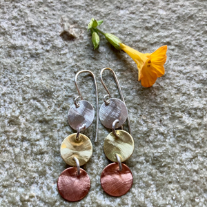 Moon Sun Earth: Disc Earrings