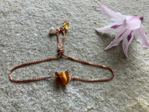 Amber Elixir Adjustable Bracelet (rose gold plated)